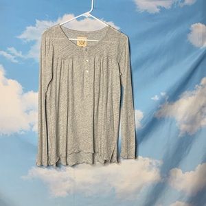 Cha Ser- Gray Long Sleeve Top size Medium